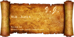 Vuk Judit névjegykártya